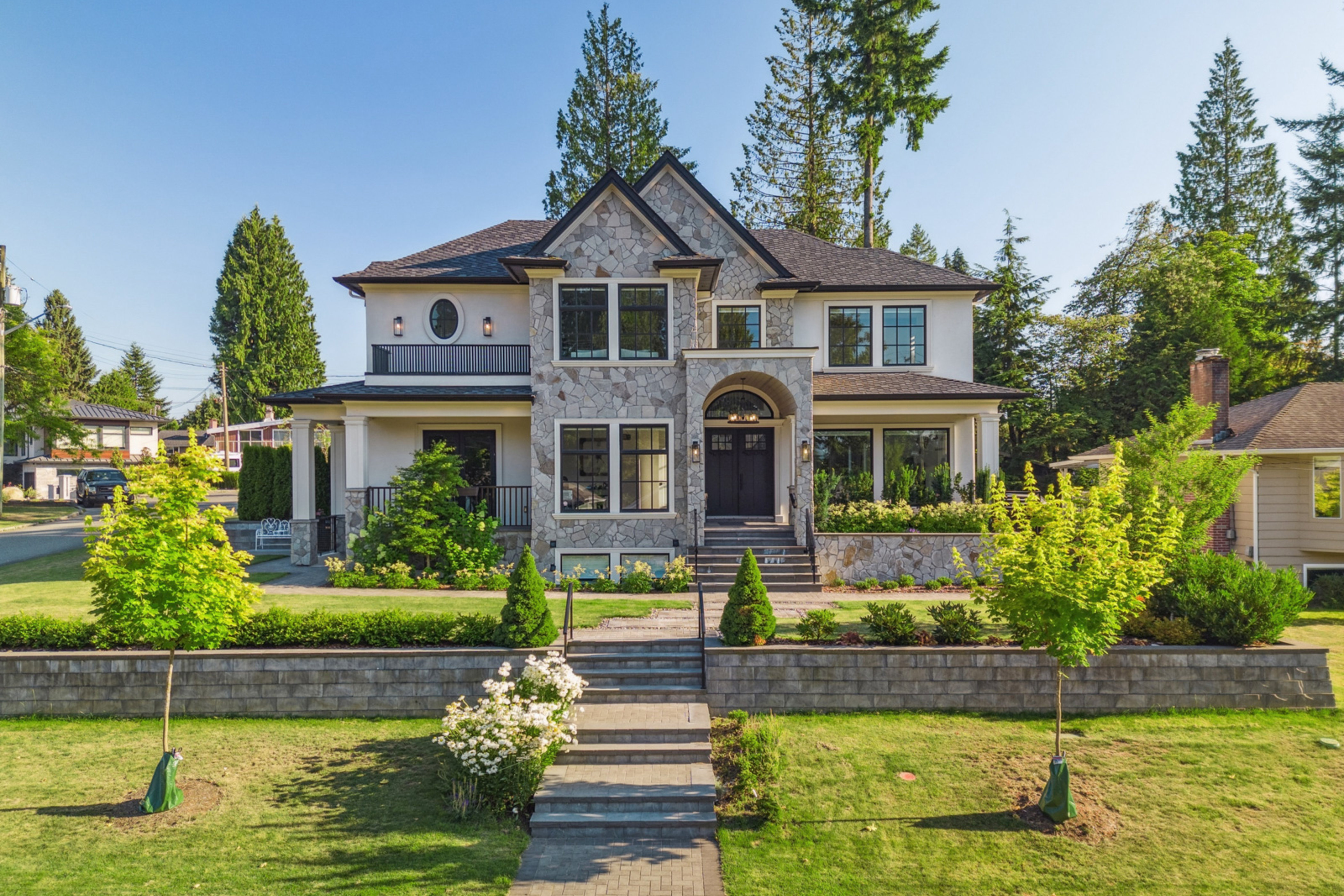 Exterior of a custom Armani Homes build